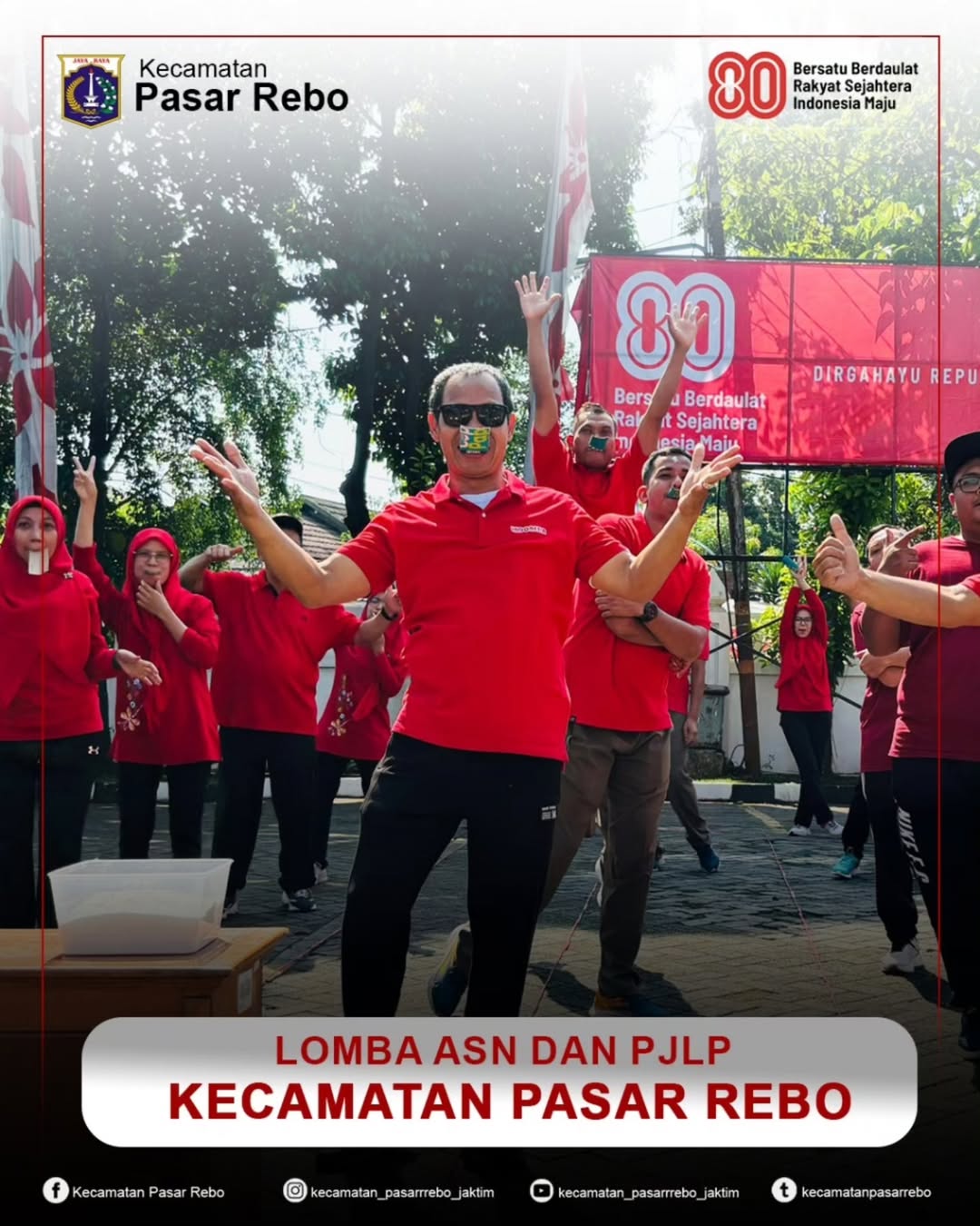 Semarak HUT RI ke-80, Kecamatan Pasar Rebo Gelar Lomba Seru Bersama ASN dan PJLP