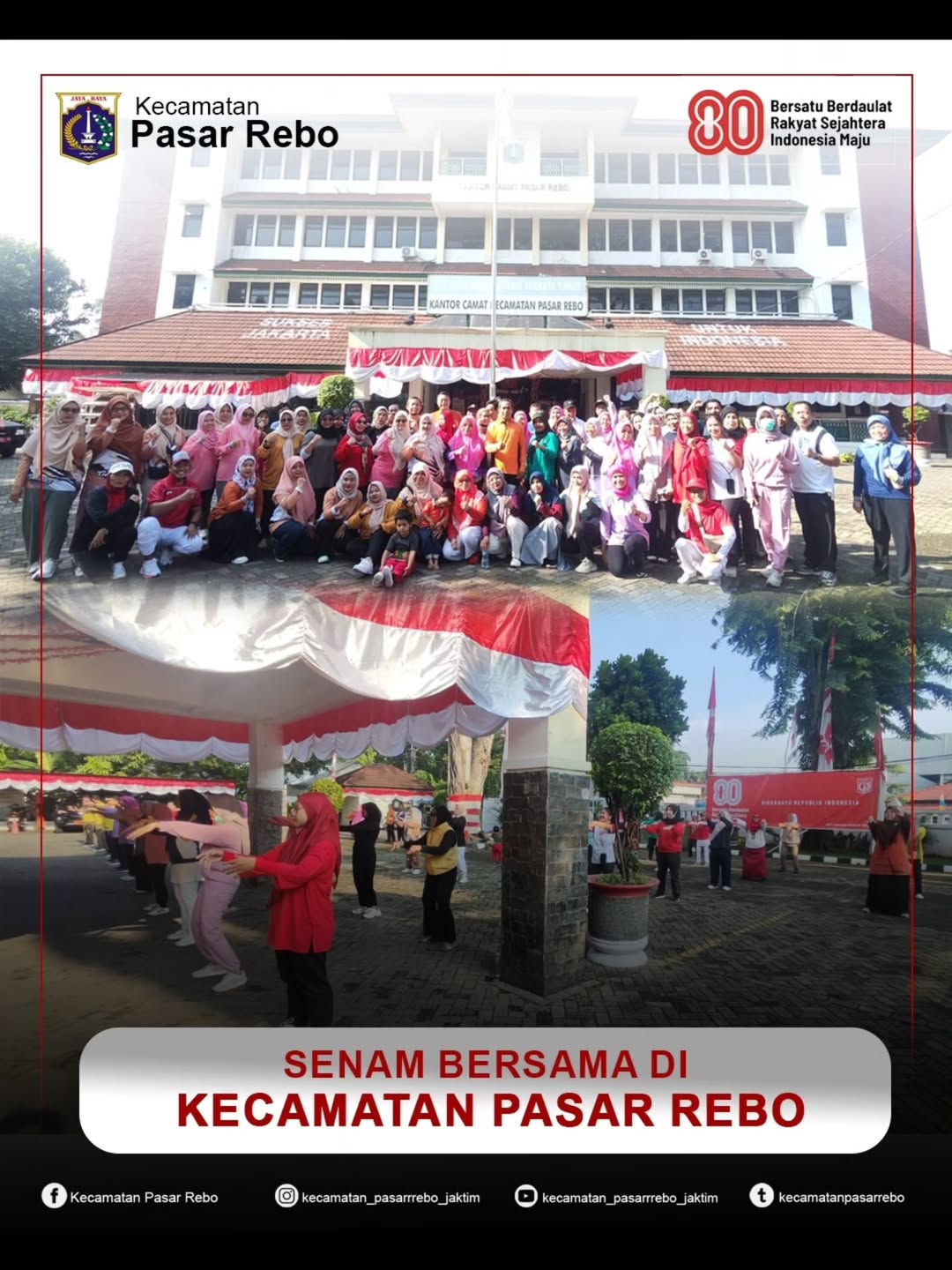 Senam Bersama di Kecamatan Pasar Rebo Tingkatkan Silaturahmi dan Kesehatan